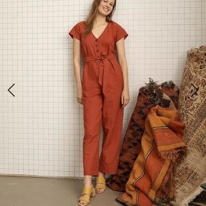 Linen cotton madewell jumpsuit